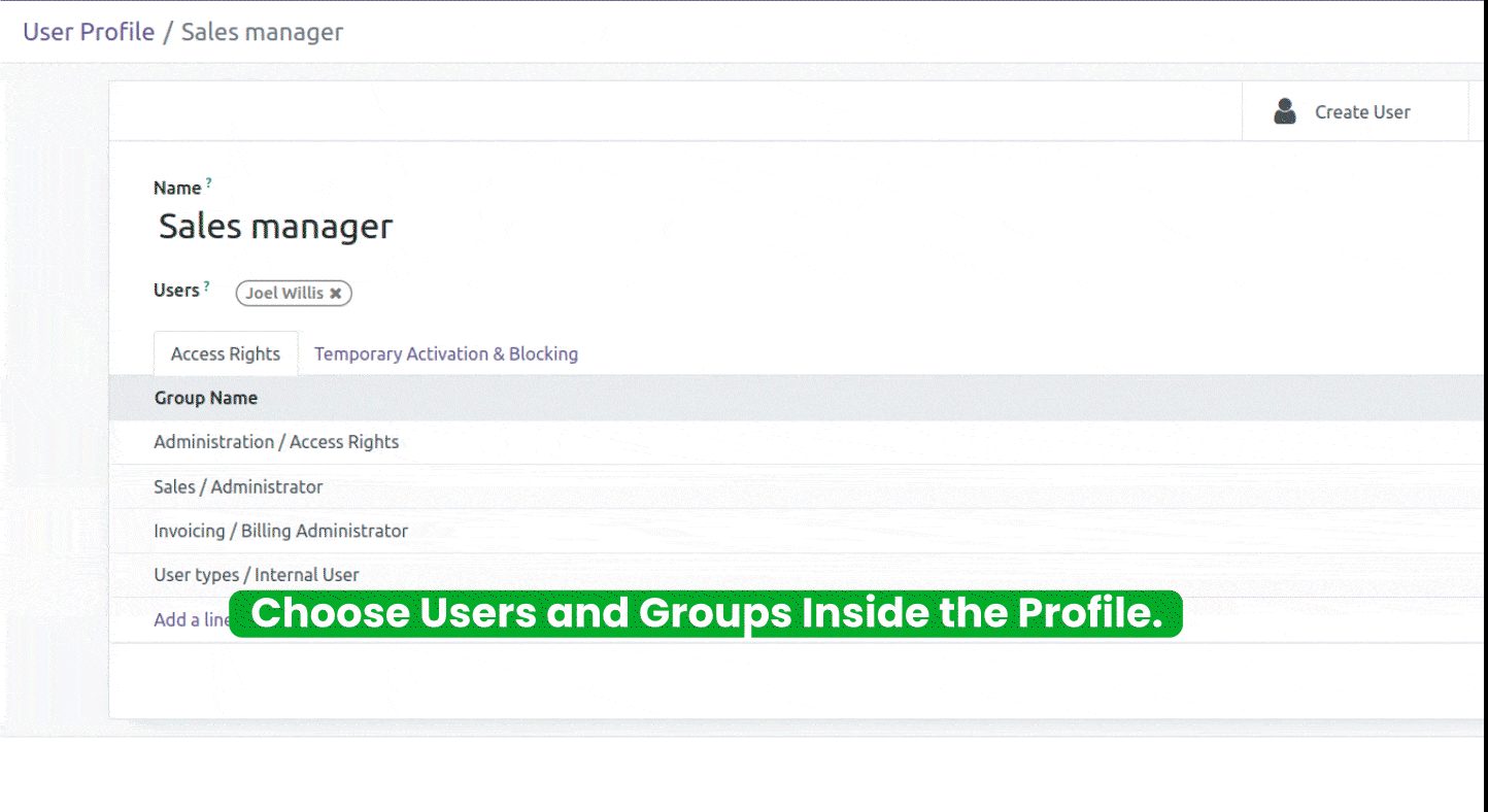 Group Profiling in Odoo